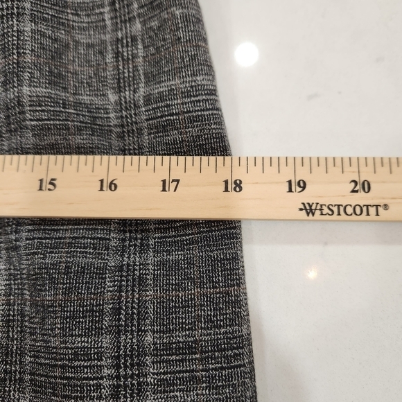 NWT Worthington Women's Size 8 Plaid Lined Dress Blouse Skirt Black Gray Button - Picture 11 of 12